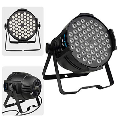 Betopper DJ Lights, 54 x 3W RGB LED Stage Par Lights, DMX/Sound(LPC007, 1P) | Auto/Sound/DMX512/Master,Lighting range 6~10M,optical angle 26°,Built-in cooling fan,for Church,Concert,Wedding,Party,Bar