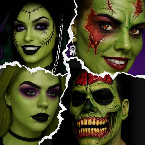 BAD COLOR Ogre Green Face Paint Stick, Matte Eye Black Stick Facepaint for Witch, Zombie, Shrek, Goblin & Monster Looks – Halloween SFX Cosplay Face & Body Paint for Adults - color: 1PCS Ogre Green