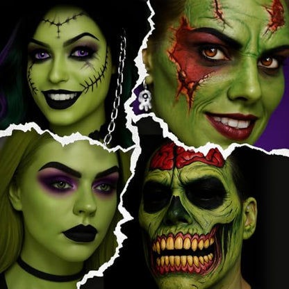 BAD COLOR Ogre Green Face Paint Stick, Matte Eye Black Stick Facepaint for Witch, Zombie, Shrek, Goblin & Monster Looks – Halloween SFX Cosplay Face & Body Paint for Adults - color: 1PCS Ogre Green