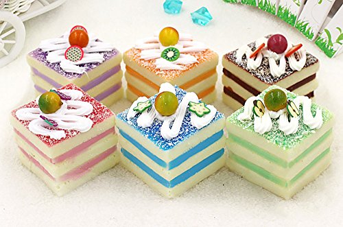 Nice purchase 6pcs Realistic Artificial Cake Assorted Mixed Fake Cake Model Home Staging Equipment Crafts Photography Props Home Decoration Cube Cake