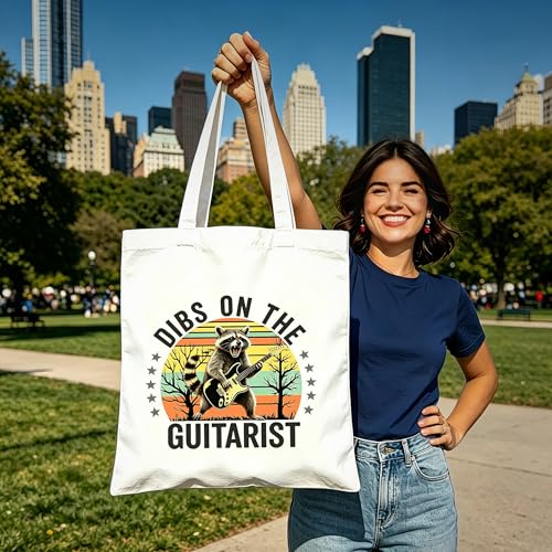 Aesthetic Music Floral Tote Bag for Women, Reusable Canvas Bag with Musical & Botanical Design, Daily Use Gift - color: White-music-013
