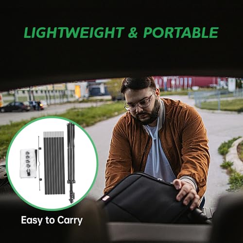 Tripod Projector Screen with Stand 16:9 4K HD Projection Screen Stand Wrinkle-Free Height Adjustable Portable Screen for Projector Indoor & Outdoor for Movie,Home Cinema,Gaming,Office (110in)