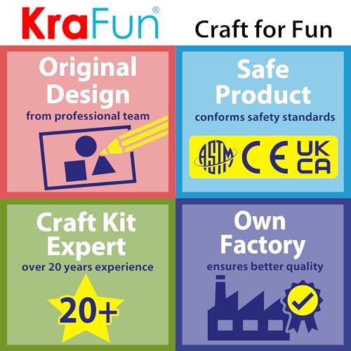 KRAFUN Puppy & Kitten Sewing Kit for Kids Ages 6+ | 8 Dolls | Sew 8 dog & cat stuffed dolls. Instructions & felt included. Great beginner gift for girls & boys learning to sew - color: Puppy & Kitten