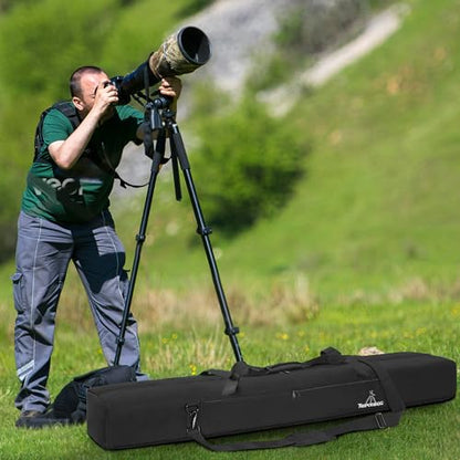 TORIBIO Tripod Carrying Case Bag, Padded Protective 56.3"x10"x6" | with Shoulder Strap and Handle, Heavy Duty, for Music Stand Mic Speaker Light Camera Monopod Stand - size: 56.3" x 10" x 6"