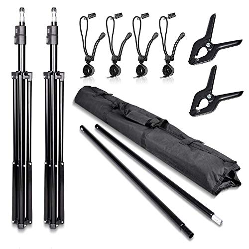 SLOW DOLPHIN Photo Video Studio 10x7ft(WxH) Adjustable Backdrop Support System Kit Background Stand with Carry Bag