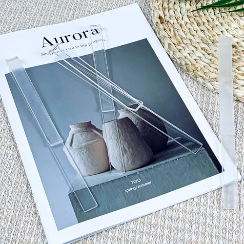 6 Pcs Clear Acrylic Music Stand Clips and Sheet Music Page Holders | Transparent, Reading Clips Hold Pages On A Music Stand, For Wind Musicians, Rehearsals, Practice, and Outdoor Performances