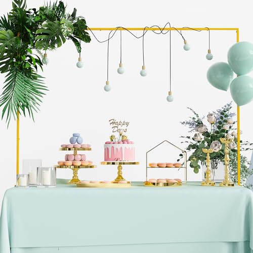 Over The Table Rod Stand with Clamps Gold Table Arch Banner Stand - color: Gold