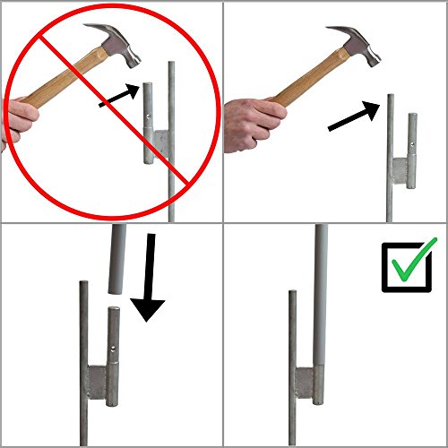Vispronet XSmall Feather Flag Pole Set – Swooper Flag Pole Set Includes 3 Poles, a Carrying Bag, a Ground Stake and a Cross Base – Fits 1.6ft x 4.9ft Feather Flags (No Flag Included) - size: Both bases with Pole Set