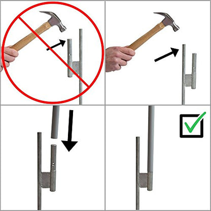 Vispronet XSmall Feather Flag Pole Set – Swooper Flag Pole Set Includes 3 Poles, a Carrying Bag, a Ground Stake and a Cross Base – Fits 1.6ft x 4.9ft Feather Flags (No Flag Included) - size: Both bases with Pole Set