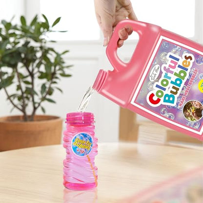 Lulu Home Concentrated Bubble Solution, 1 L/ 33.8 OZ Refill | For Bubble Machines, Giant Wands, and Blowers, Up to 2.5 Gallons, For Kids' Birthday Parties - color: Pink