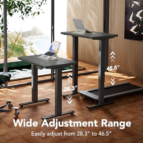 HUANUO 40x24 Inch Electric Standing Desk, Height Adjustable, Grey | 176 Lbs Capacity, Smooth Home Office Desk, 4 Memory Presets & Headphone Hooks, 28.3–46.5 Inch Height Range, Easy to assemble - color: Grey, size: 40" X 24"