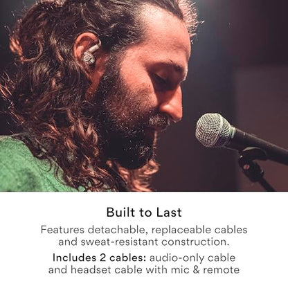 MEE audio Professional MX3 PRO Triple-Driver Hybrid Musician's in Ear Monitor Headphones with Enhanced Midrange and Warm Tonality, Noise Isolating Earphones with Detachable Cables, Transparent - color: Clear, size: MX3 PRO