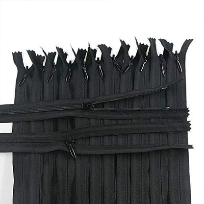Leekayer Invisible Nylon Coil Zipper,Clothing Zipper,DIY Sewing Tool Craft | Leekayer Invisible Nylon Coil Zipper,Clothing Zipper,DIY Sewing Tools for Craft (24 inch,Black) 20 Pcs - color: Black, size: 24inch-20PCS