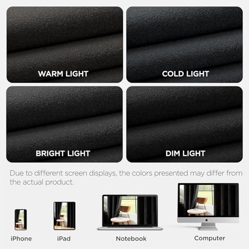 Joydeco Black Velvet Curtains 63 inch Length 2 Panels, Luxury Blackout Rod Pocket Thermal Insulated Window Curtains, Super Soft Room Darkening Drapes for Living Dining Room Bedroom,W52 x L63 inches - color: Rod Pocket | Black, size: 52"W x 63"L (Pack of 2