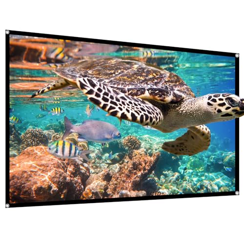 Projector Screen,HUANYINGBJB 4K 16:9 HD Rear Front Projector Screen Foldable Projection Screen Double-Sided Portable Outdoor Indoor Projector Screens Small for Movie Home Theater (60 inches) - size: 60 inches