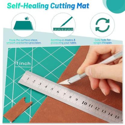 anezus Self Healing Cutting Mat for Rotary Cutting, 35" x 23.3", Green - color: Green, size: 35"L x 23.3"W