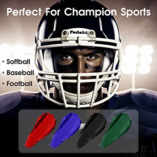BOBISUKA Black Face Body Paint Stick, Eye Black Sticks for Sports Baseball Softball Football, Waterproof Eyeblack Painting Kit for Halloween Skeleton Skull SFX Cosplay Special Effects Costume Makeup - color: Black