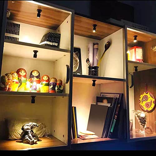 5V 조도 조절 가능한 LED 미니 스포트라이트, 2m(6.5피트) 케이블, 주얼리/실내 그림/예술/모델 디스플레이 조명, 주얼리 캐비닛, 입구, 테이블 선반용 USB 전원 스포트라이트(웜 화이트 3000K, 4팩) - color: 웜 화이트 3000K, size: 4팩