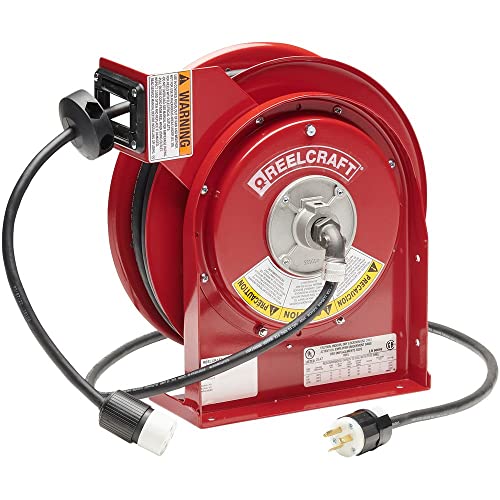 Reelcraft L-4545-123-3A - 12/3 x 45 ft. 20A, Single Outlet Electric Cord Reel - size: 20 AMP