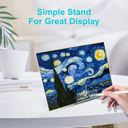 Boloyo Acrylic Book Stand with Ledge,10PC Clear Acrylic Display Easel Transparent Display Stand Holder Tablet Holder for Displaying Books,Magazine,Plate,Pictures,Artworks, CDs - size: 4 inch + 6 inch(10PC)
