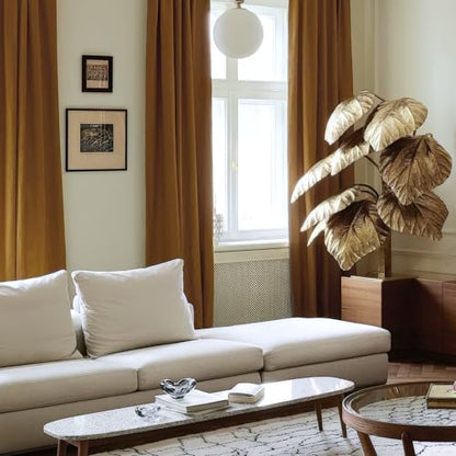 FMFUNCTEX Velvet Blackout Curtains Gold Brown Thermal Insulated Curtains for Bedroom Living Room Darkening Curtains 84 Inches Long Soft Luxury Heavy Rod Pocket Brown Drapes Dining Room 2 Panels Set - color: Gold Brown, size: 52"W x 84"L (Pack of 2)