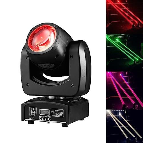 90W LED Moving Head DJ Lights Mini Beam Stage Lights Super Bright Spot RGBW 4IN1 DMX 512 13CH Sound-Activated for Wedding DJ Party Stage Lighting (90W, 1) - style: 90W