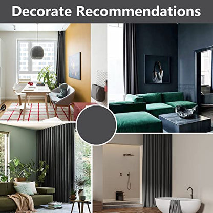 Velvet Curtains Thermal Insulated Super Soft Grommet Luxury Drapery Window Curtain Room Darkening Panels for Bedroom Living Room Office 52Wx84L Inch 2 Panels Gray - color: Grey, size: 84"W x 52"L (Pack of 2)