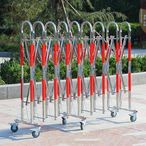 10FT Retractable Crowd Control Barrier, Stainless Steel Scissor Safety Gate