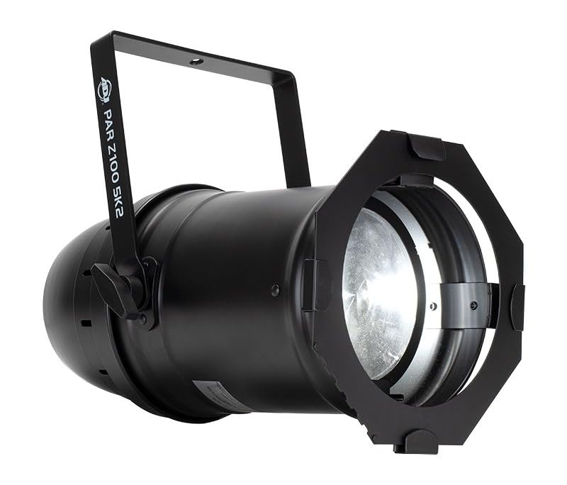American DJ Par Z100 5K2 100W COB Cool White LED DMX Par Can Stage Lights, CRI 90+, Manual Zoom 9 degree-30 Degree, OLED Display, for Stage, Theater, and Live Events, 2-Piece