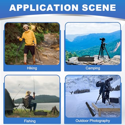 PATIKIL 39 x 12 Inch Tripod Carrying Case, 3 Pack Camera Tripod Carrying Bags Oxford Cloth Padded Bag for Camera Gear Mic Light Stand Sheet Music Photography Accessories, Black - size: 39 x 12 Inch