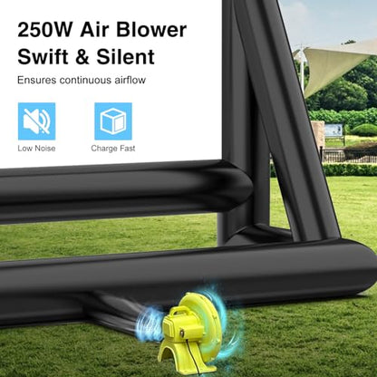 Estgora 19FT Inflatable Projector Screen for Outside, Blow Up Movie Screen Outdoor, Inflatable Movie Screen with Air Blower, Front & Rear Projection Screens for Outdoor Movie Night Backyard Pool Fun - size: 19FT