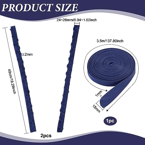 BENECREAT 1 Set Wedding Dress Zipper Replacement, Midnight Blue Adjustable DIY Craft Wedding Dress Accessories for Prom Dress Strap - color: Midnight Blue