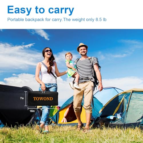 TOWOND Projector Screen and Stand, 100 inch Outdoor Projector Screen Indoor, Portable Movie Screen 16:9 4K Front Rear Projection Screen with Carry Bag Wrinkle-Free Design for Home Backyard Theater