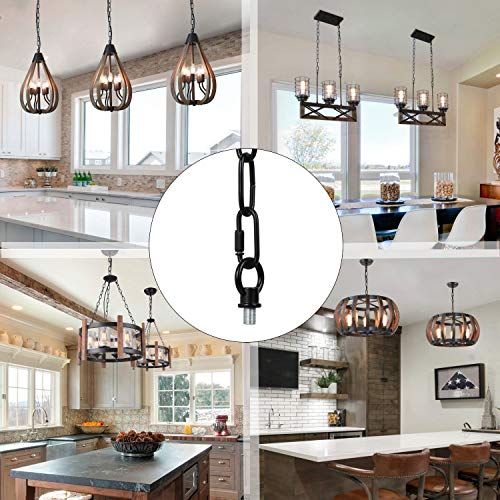 15ft Heavy Duty Chain for Light Fixture, Pendant Light Extra Chain Permits Installation of Chain-Hung Fixtures on High Ceilings with Max Fixture Weight of 65 Pounds, Black, L0460 - color: Black 15 Ft Chain
