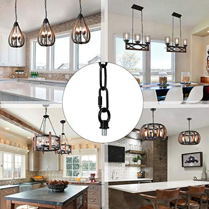 15ft Heavy Duty Chain for Light Fixture, Pendant Light Extra Chain Permits Installation of Chain-Hung Fixtures on High Ceilings with Max Fixture Weight of 65 Pounds, Black, L0460 - color: Black 15 Ft Chain
