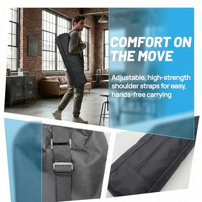 Tripod Bag Case，Tripod Storage Bog Bag with Shoulder Strap,Multifunctional Carrying Case for Mic Stand, Music Stand, Drum Hardware, Speakers, light, Ring Light Projector Stand (15.5*4*4 inch) - size: 15.5*4*4 inch
