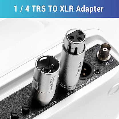 1/4" TRS Male to XLR Adapter 4 Pack - 1 Pair 6.35mm 1/4" to XLR Male/Female Adapters - color: TRS 6.35mm Male to (XLR Male & XLR Female), size: 4 Pack