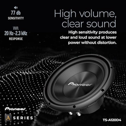 PIONEER A-Series TS-A120D4 12" Subwoofer 1500W Max - size: 12" - 1500W, style: Component Subwoofer