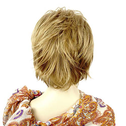 Lydell Short Layered Shaggy Full Synthetic Wigs (Light Stawberry Blonde) - color: 19 Light Stawberry Blonde