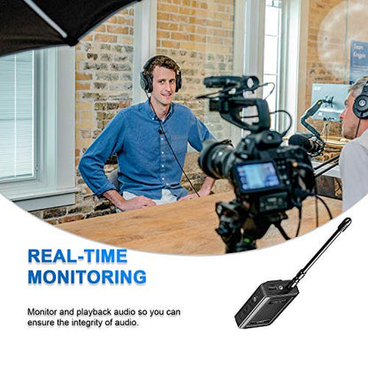 Saramonic Wireless Lavalier Microphone, SR-WM4C 4-Channels VHF Lapel Mic System (200' Range) Compatible with DSLR Camera Canon Nikon Sony Panasonic DV Camcorders Audio Recorder