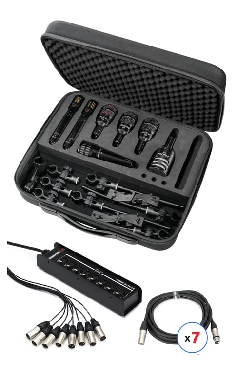 AUDIX DP7 7-piece Drum Microphone Package with Snake and Cables
