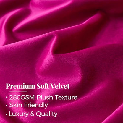 Hot Pink Velvet Curtains 84 Inch: Fuschia Pinch Pleated 2 Panels Elegant Living Room Darkening Thermal Insulated Drapes with Hooks- Luxury Soundproof Noise Reducing Back Tab Window Curtain for Bedroom - color: Pinch Pleated | Hot Pink, size: 40"W x 84"L (