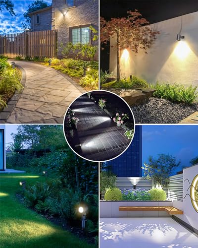 CLY 6 in 1 Solar Spotlights Landscape Outdoor Garden, Solar Powered Lights - color: Warm White/Natural White/Cold White, size: 6-IN-1