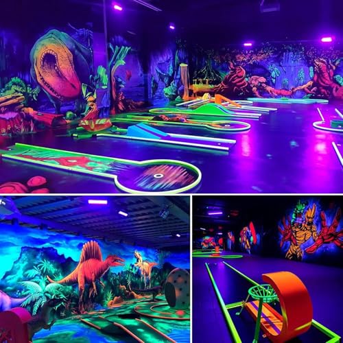 YANYCN 3 Pack 150W LED Black Lights, Blacklight Flood Light Outdoor with Plug and Switch, IP66 Waterproof for Dance Party, Glow in The Dark, Halloween Lights, Body Paint, Fluorescent Poster - size: 3pack 150W led black light