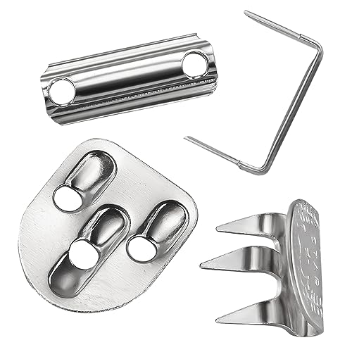 Nickel Sets of 4 Metal Hooks & Eyes Closure No Sew Heavy Duty Clothing Fasteners Waistband Hook and Bar Closure Clasp Ideal for Trousers Pants Suit Crafts DIY