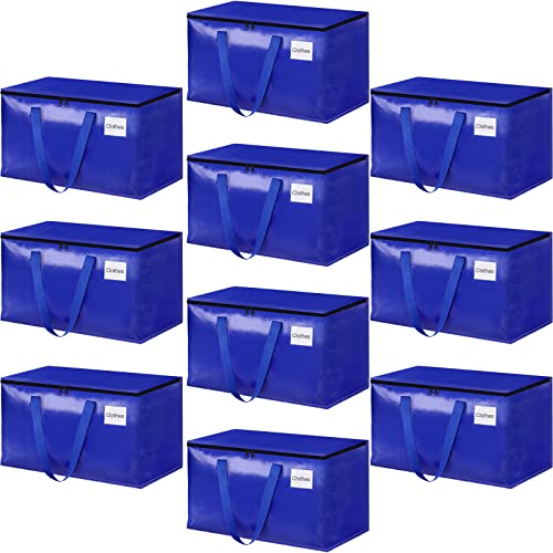 StorageRight Moving Bags, Moving Boxes, 93L 10-Pack Sotrage Bags Totes,Blue - color: Blue, size: 10 Pack