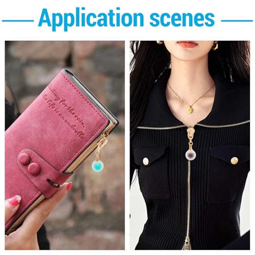 Sparkeads 9Pcs Round Alloy Resin Zipper Replacement Slider,Cute Zippers Sliders for Sewing,Metal Zipper Pull Replacement for DIY Tailor Craft Bag Luggage Clothing Wallet Costume Jacket Supplies-Ball - style: Ball
