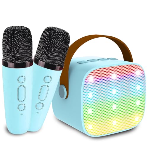 Mini Karaoke Machine for Kids & Adult, 4-12 Years Old Girls Christmas Birthday Gift, Karaoke Toys Gifts for Girls Ages 4, 5, 6, 7, 8, 9, 10, 12 +Year Old Birthday Party Cute Blue