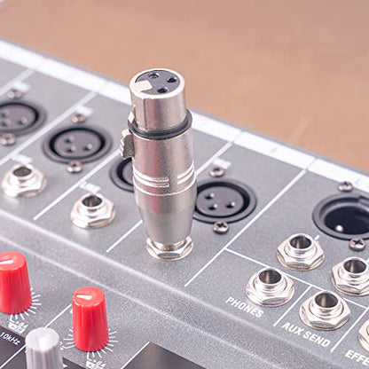 Smithok 4 Pack XLR Female to 1/4" TRS Adapter, Balanced Female XLR to Quarter Inch 6.35mm Male Adapters