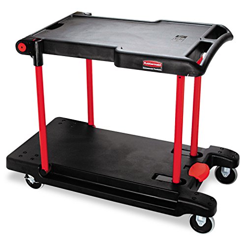 Rubbermaid Commercial Products Convertible Utility Cart/Platform Truck Combination 400 lb. Capacity Black for Warehouse/Garage/Cleaning/Maintenance